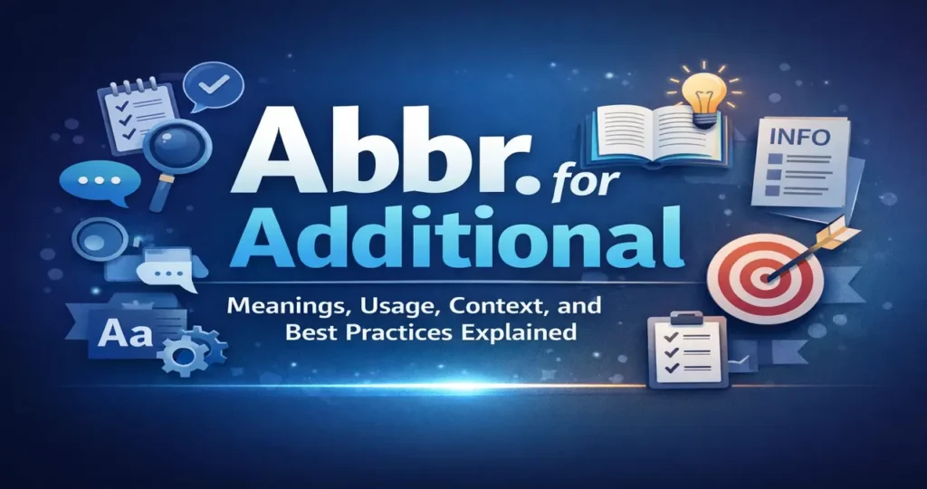 Additional Abbreviation