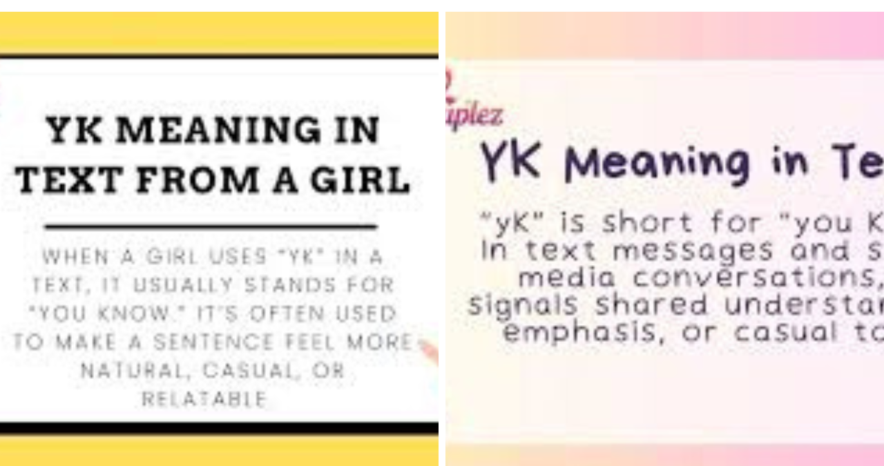 yk meaning in text